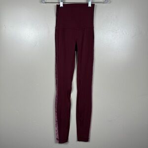 Lululemon Align Super High-Rise Pant 28" *Velvet Leggings Garnet Red Size 2